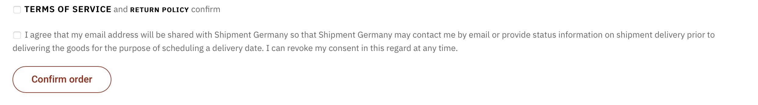 Aw: Extra checkbox at checkout - Consent to pass on details to Shipping provider